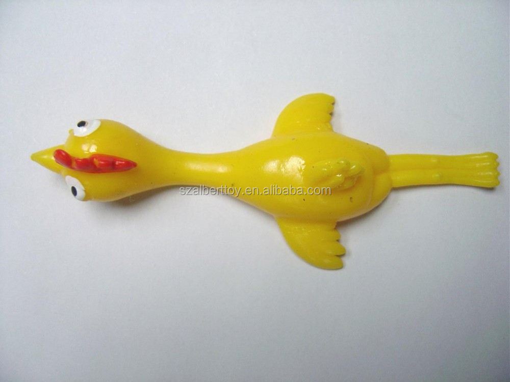 Plastic slingshot stretchy chicken flying animal toys