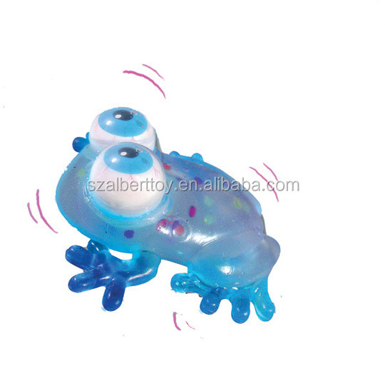 squishy moving eyes rubber frog toy