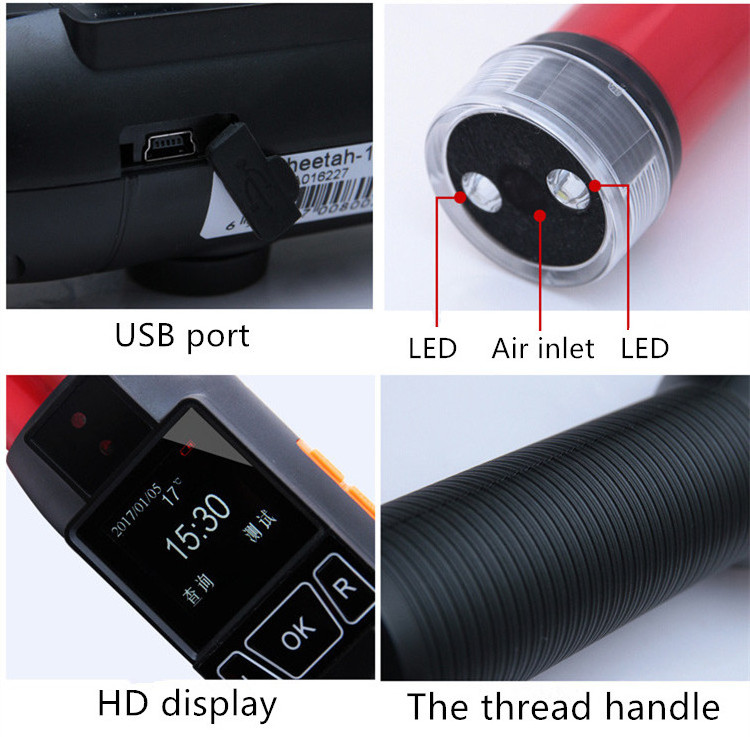 Baton Function for Road Security Check Alcoholimetro Flashlight Ethylotest Alcohol Tester Digital Breathalyser