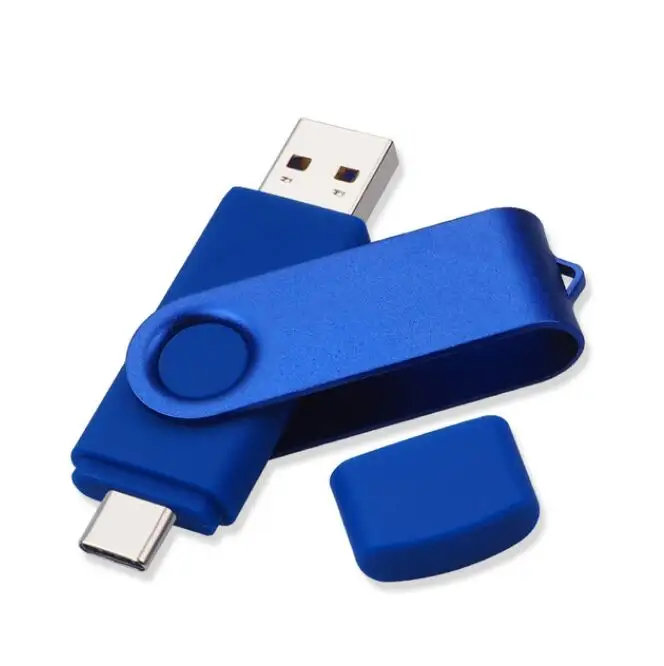 Rotatable smart Type-C OTG usb flash drive 64G 32G 16G 8G 4G pen drive Thumb drives memory stick android otg usb key