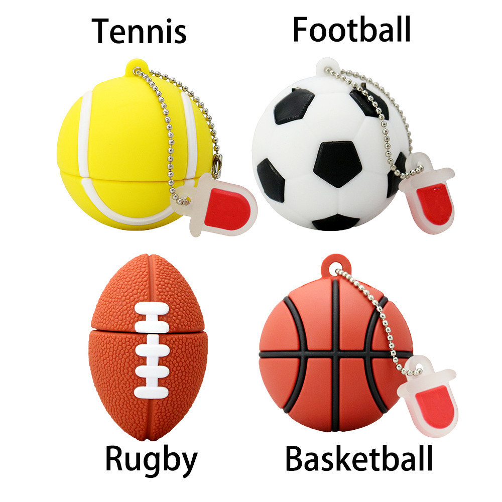 Cartoon PVC sport series usb flash drive ball usb stick Basketball/Tennis ball/ football /golf/ rugby/ Table tennis