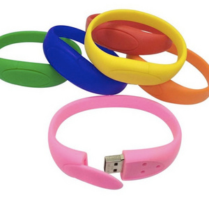 %100 real capacity Custom logo Silicon Bracelet Wrist Band USB Flash Drive USB 2.0 Flash Stick Pen Drive