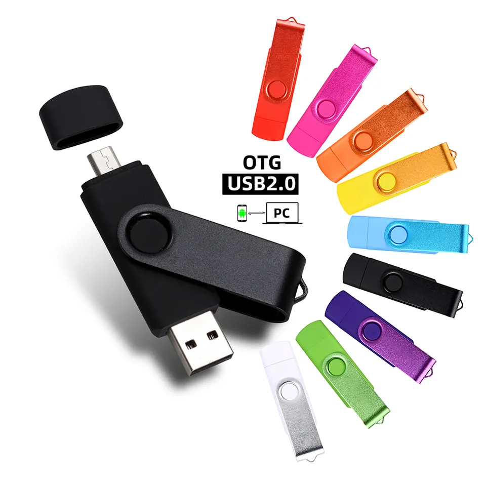 Rotatable smart Type-C OTG usb flash drive 64G 32G 16G 8G 4G pen drive Thumb drives memory stick android otg usb key