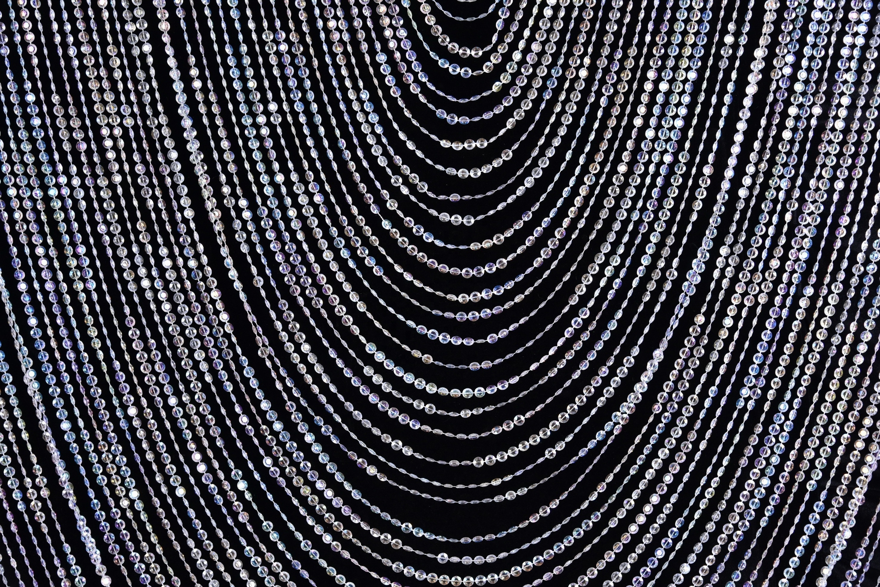 Ceiling decor Jewel Crystal Iridescent Diamond Cut Swag Beaded Curtain