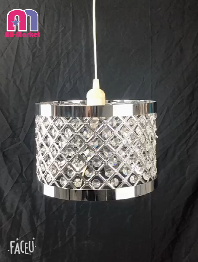 Modern crystal chandelier lampshade lighting covers  Sparkly Ceiling Pendant Light Shade