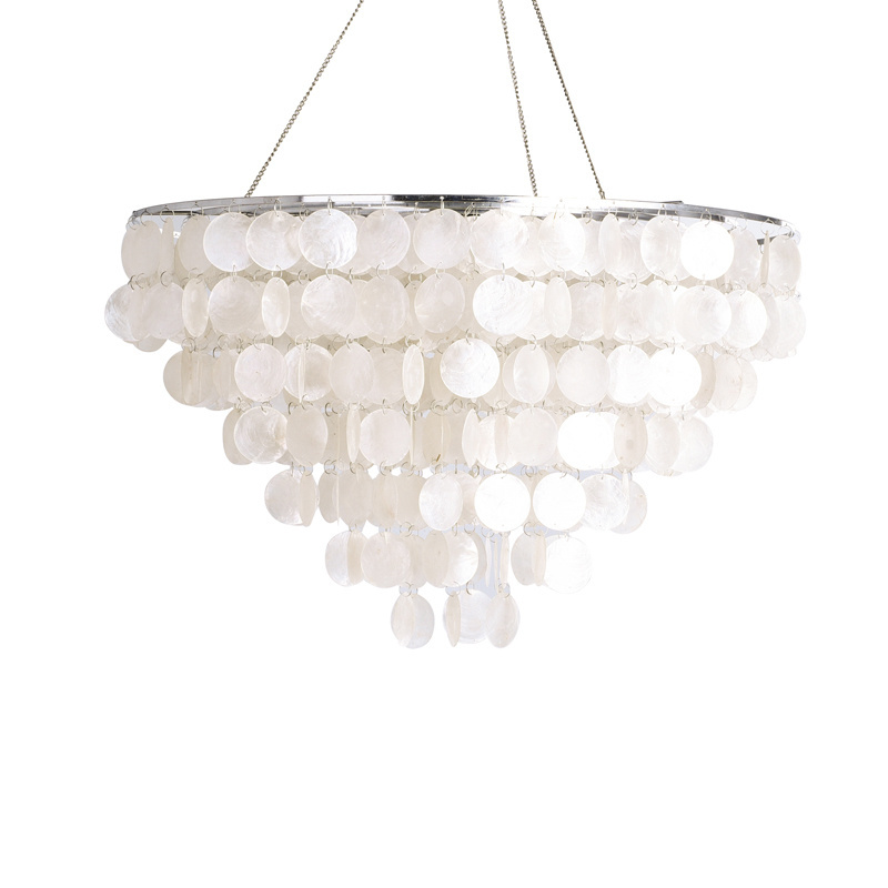 Home decor fashion  white capiz  seashell   chandelier