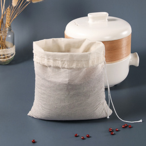 Drip coffee filter bag organic thin cotton empty fabric bag cloth muslin mesh tea coffee filter bags