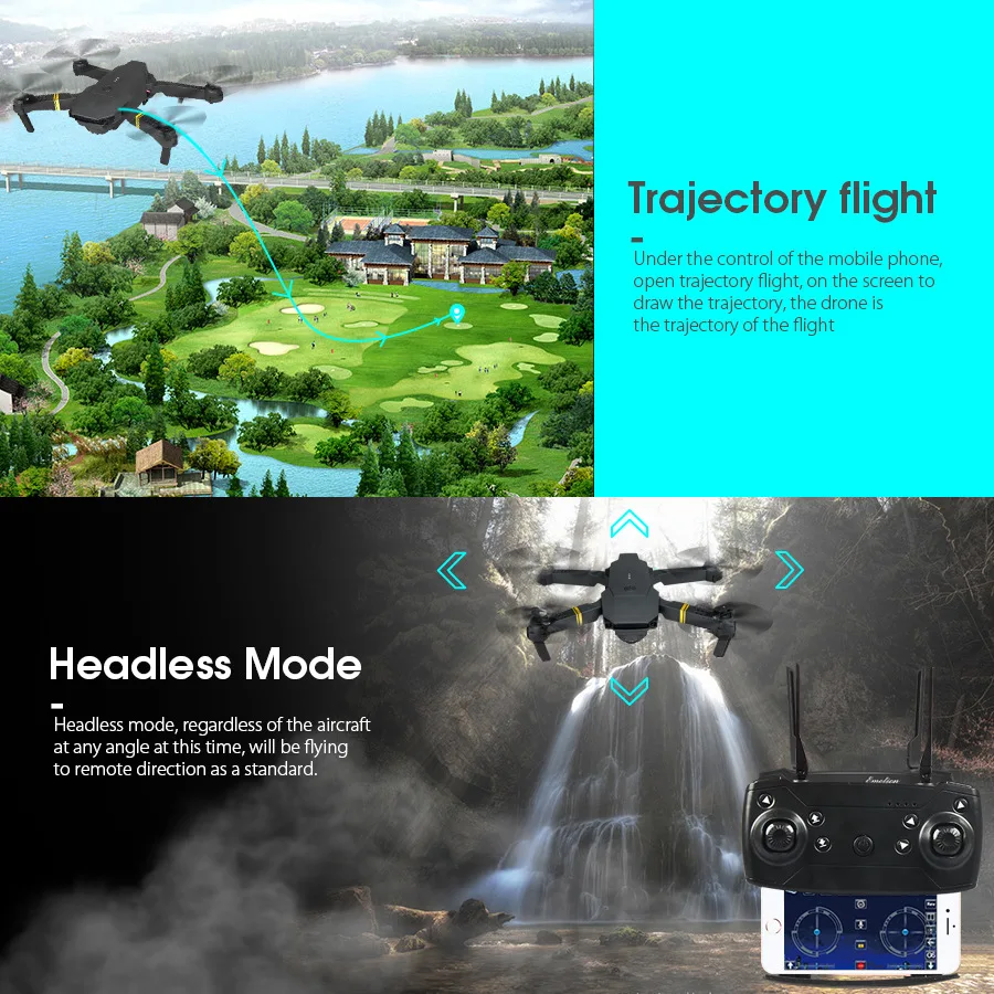 2024 Hot Mini E58 Aircraft Drones with 4K HD Camera WIFI FPV Quadcopter Foldable Control Kit Portable Toy E58 Drone