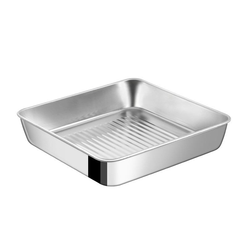 Wholesales Factory supply Stainless Steel Deep Roasting Pan Stainless Steel Oven Baking Tray