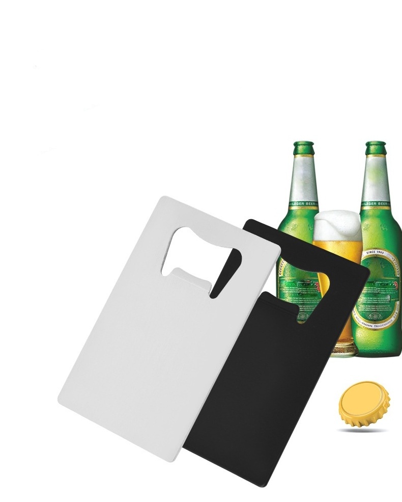 Stainless Steel Simple Flat Bottle Opener Business Credit Card Beer Lids Openers Custom Logo Beer Lids Openers