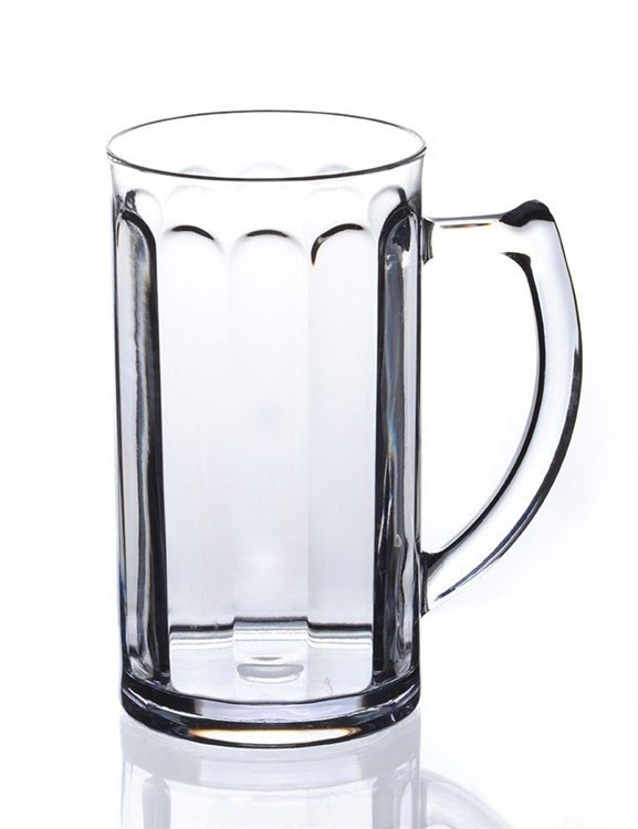 High Quality Clear White PP PS Acrylic Plastic Beer Drinking Cups Beer Mugs For Bar 6oz 12OZ 14OZ 16OZ