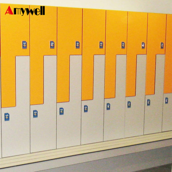 Amywell high density durable 6 door fire retardant compact hpl beach locker