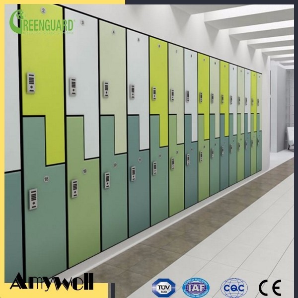 Amywell factory waterproof Phenolic compact HPL gym storage digital locker