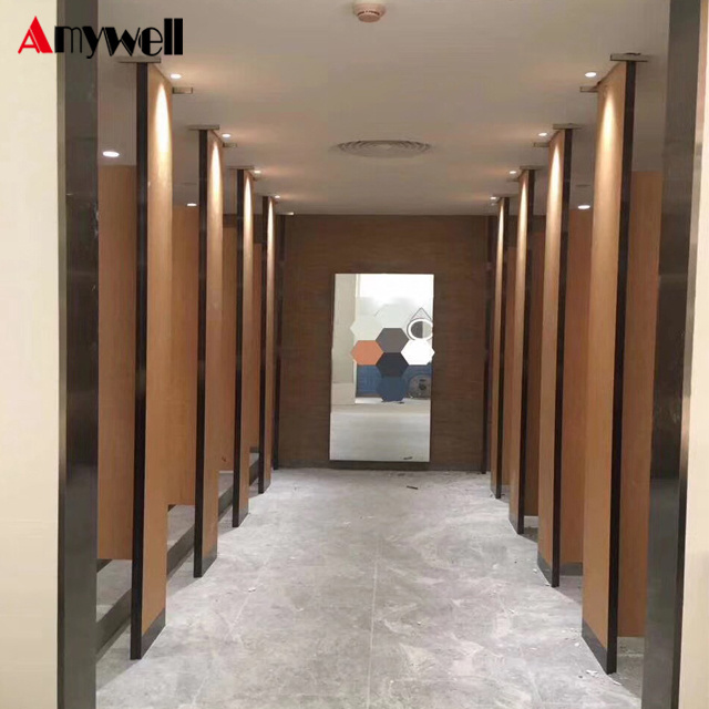 Amywell wear proof formica sheets toilet cubicles hpl used bathroom partitions