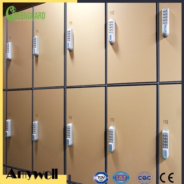 Amywell customized waterproof Formica hpl 3 doors mudroom lockers for sale