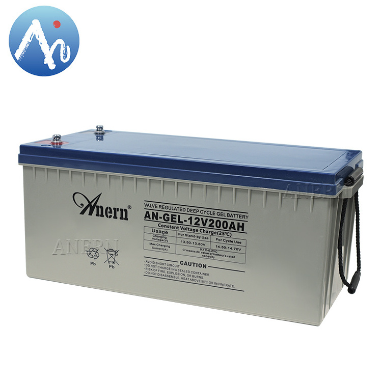 Anern deep cycle Lead Acid Agm Gel battery 12v 24v 100ah 150ah 200ah 250ah solar battery