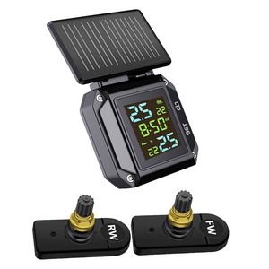 Motorcycle tire pressure monitoring system Solar motorcycle tire pressure tire temperature monitoring and alarm system