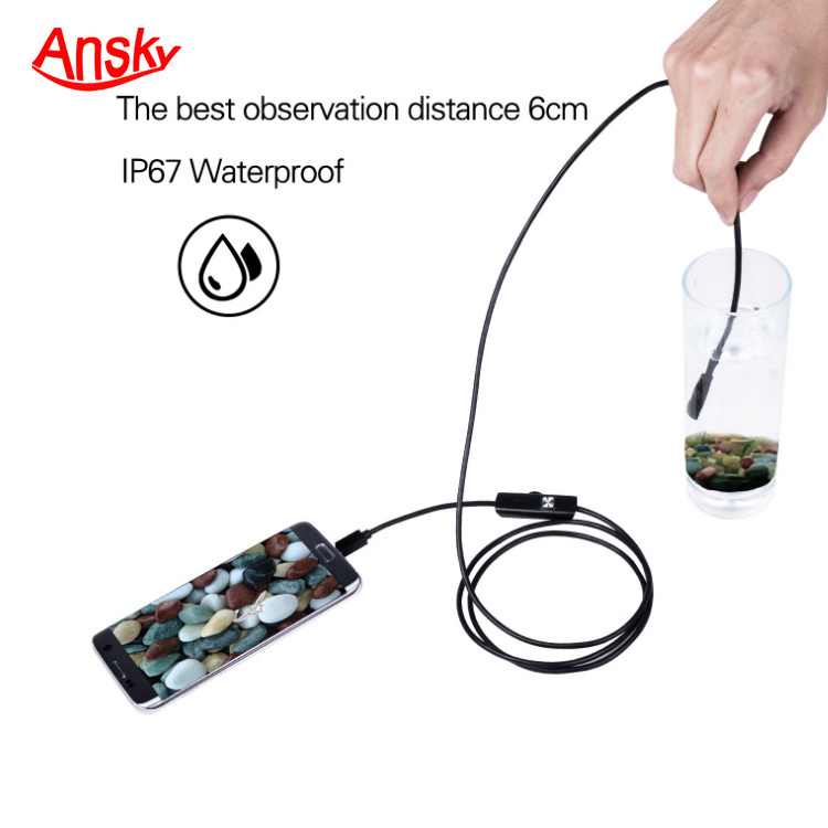 5.5mm Android and PC 6 LED Waterproof USB Borescope Snake Camera