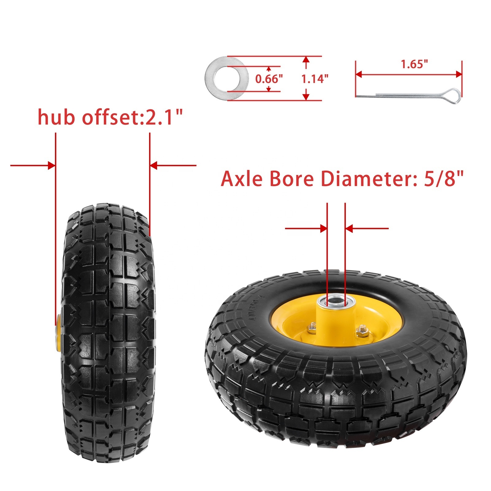 Antanker 4.10/3.50-4 tire and Wheel 10