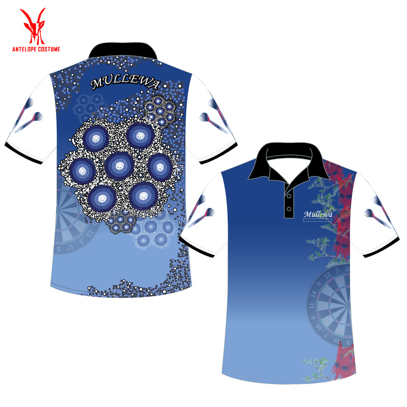 Custom High Quality Unique Dart Polo Shirt Design Latest Short Sleeve Dart Polo Design With Buttons Sublimation Polo Shirt