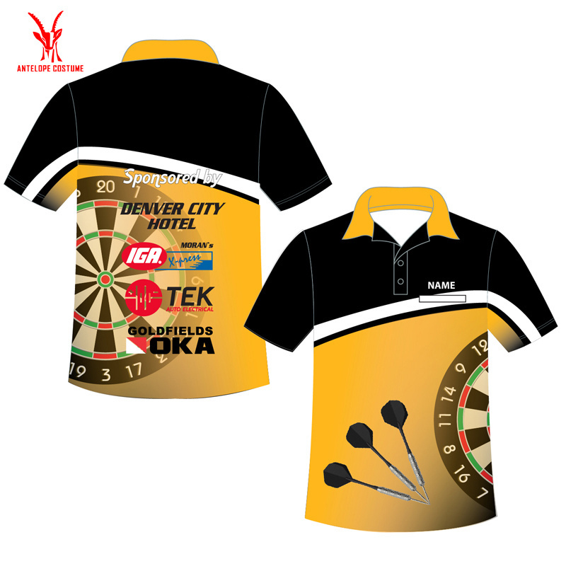 Custom High Quality Unique Dart Polo Shirt Design Latest Short Sleeve Dart Polo Design With Buttons Sublimation Polo Shirt