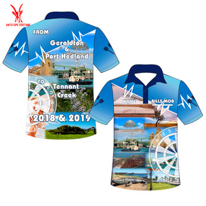 Custom High Quality Unique Dart Polo Shirt Design Latest Short Sleeve Dart Polo Design With Buttons Sublimation Polo Shirt