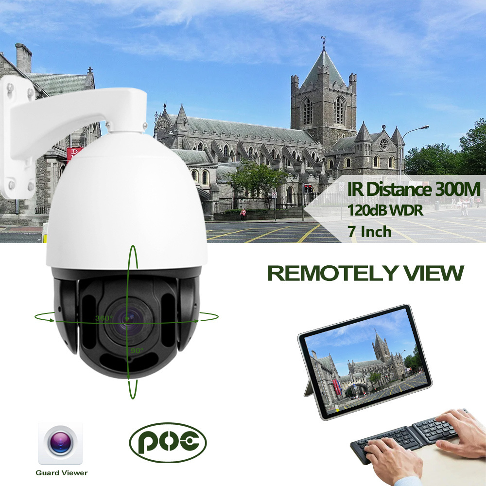 UNV 4K Ultra High Definition Line Crossing CCTV Auto-tracking PTZ Camera Waterproof 360 Dome 25X Zoom Security Camera Systems