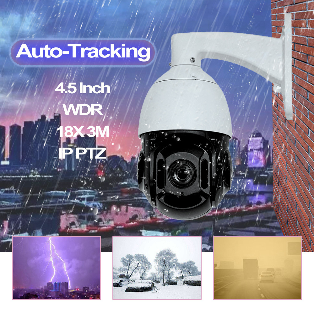 Auto Tracking POE PTZ Camera Flash Lights Mobile Dahua Camera 5MP CCTV Dome Face ID Detection 100 Meter IR Trail PTZ Camera