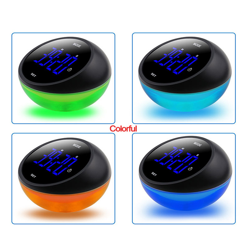 USB Charging Timer  LED Display Rotation setting Count Down/Up Alarm Clock with Night Light kitchen timers