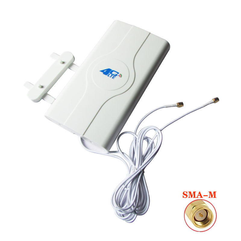 3G 4G LTE Antenna TS9 External Panel Antenna CRC9 SMA-male Connector 3M 700-2600MHz for 3G 4G Huawe router 4G MIMO antenna