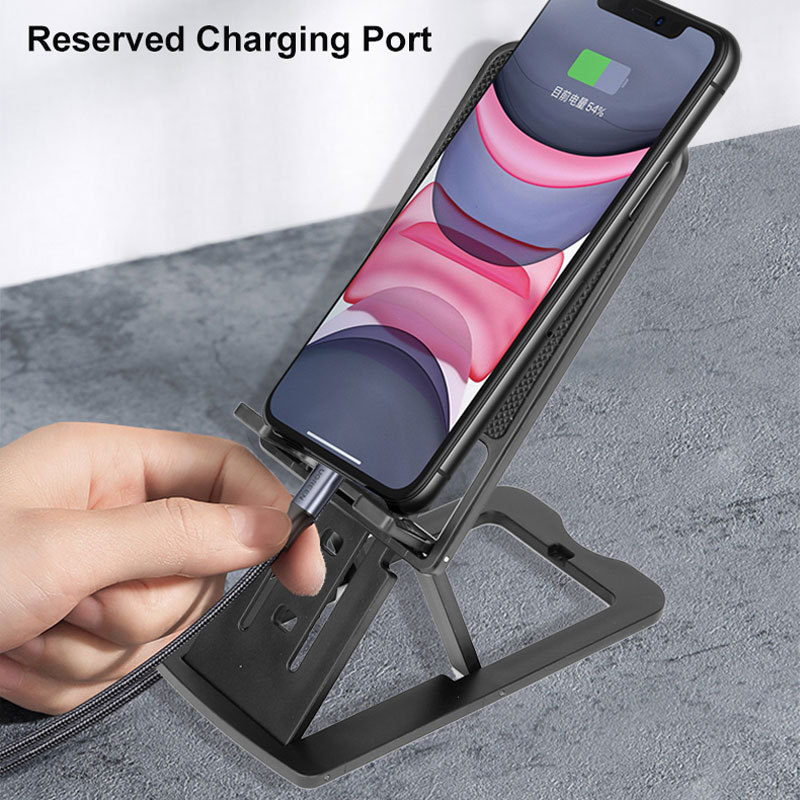 Portable custom cell table metal mobile phone holder