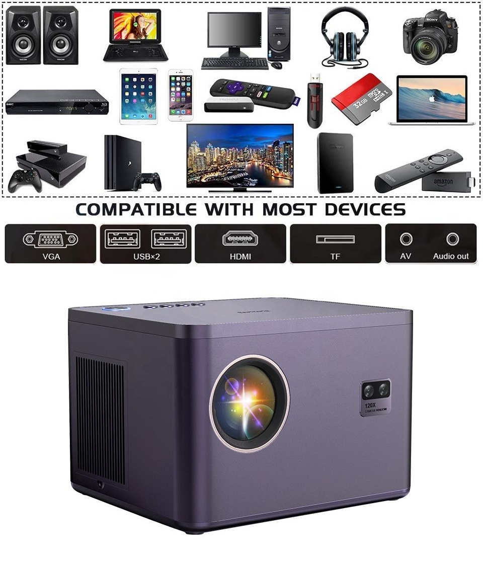 Full HD Video LED Beamer Wireless Proyector Smart Home Interactive Projectors Pocket Pico Portable Android LCD 4K Mini Projector