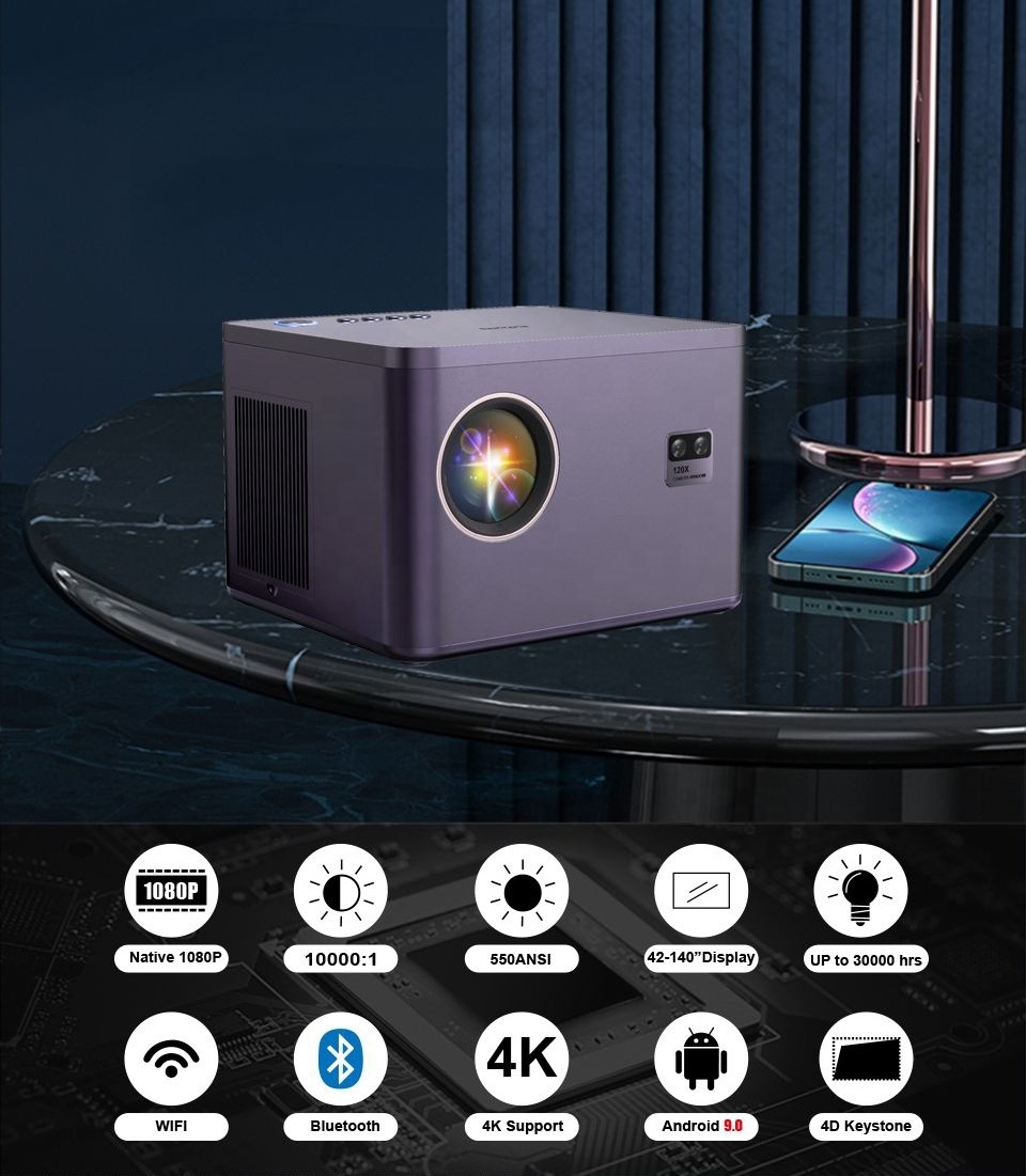 Full HD Video LED Beamer Wireless Proyector Smart Home Interactive Projectors Pocket Pico Portable Android LCD 4K Mini Projector