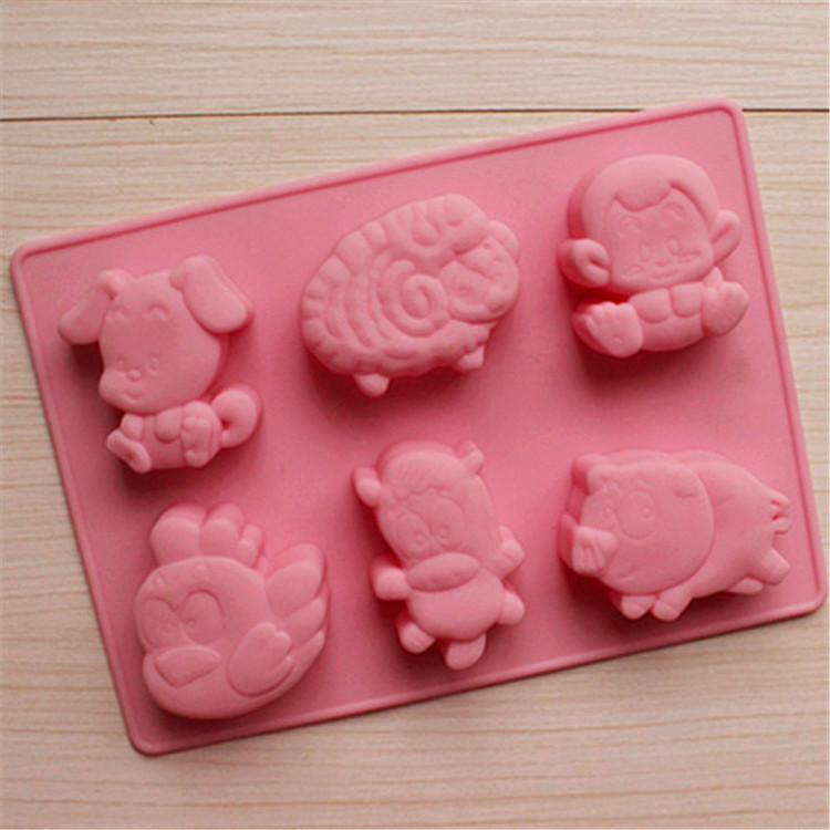 silicone mould Custom Food grade cake mould 6 Holes Nonstick Muffin Pan Carbon Steel Cupcake Kitchen baking mold