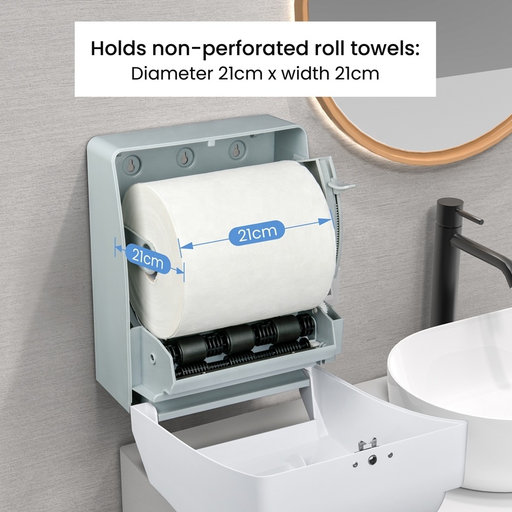 Bathroom Toilet kitchen ABS Plastic hand Tissue Dispenser Wall Mounted Jumbo Roll Automatic cut paper towel dispenser AOLQ