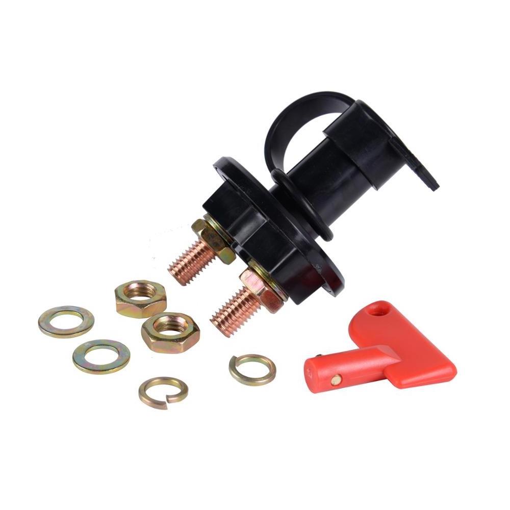 12/24V 500A battery isolator engine disconnect cut off waterproof automotive switch with Key fits racing car RV Marine,truck