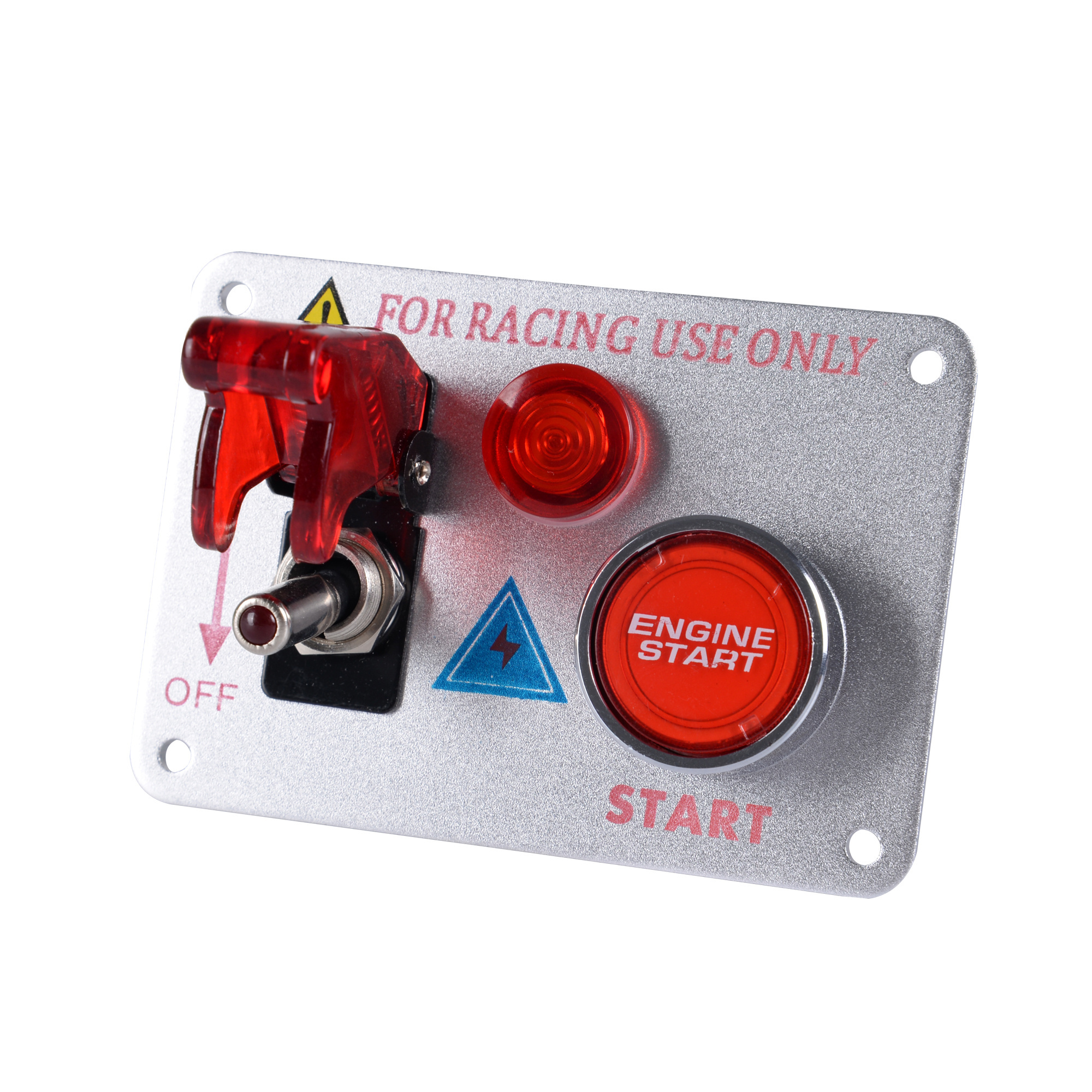 12V 20A Ignition Switch Panel Red Engine Start Push Button Cover Toggle Switch  for Racing Car