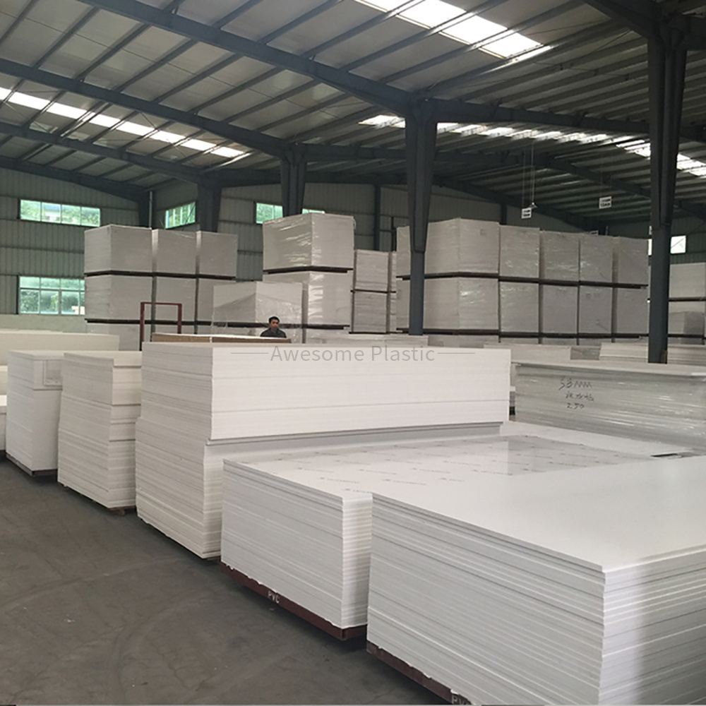 Factory 15mm PVC foam, board 4x8ft White Plastic Sheet for cabinets printing material