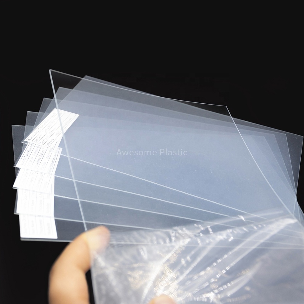 0.2mm-3mm Anti Scratch  UV Resistant Clear Rigid Transparent PET Plastic Sheet for Folding boxes