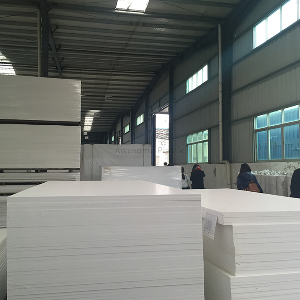 Factory 15mm PVC foam, board 4x8ft White Plastic Sheet for cabinets printing material