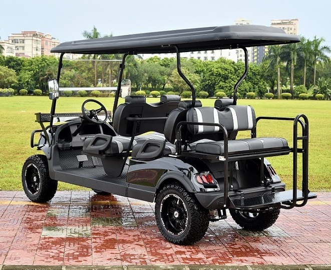 six person newest golf electric shuttle bus resort off road open top electric sightseeing car with CE