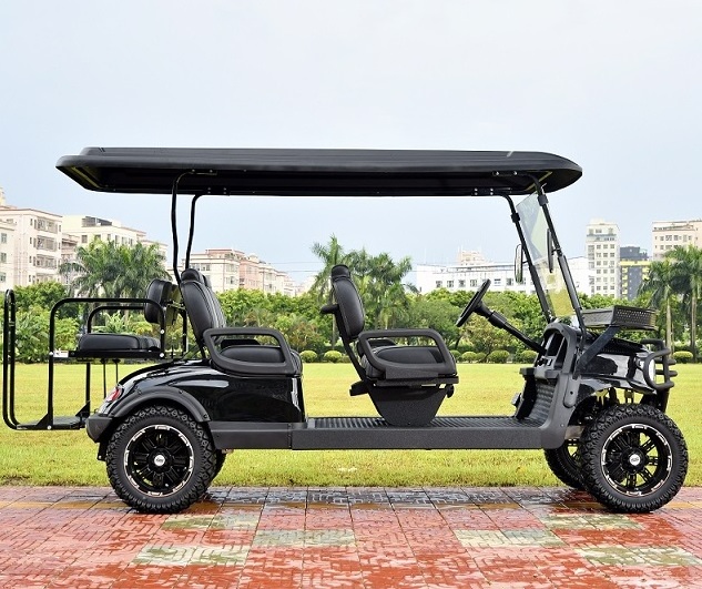 six person newest golf electric shuttle bus resort off road open top electric sightseeing car with CE