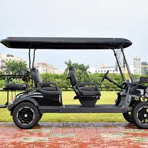 six person newest golf electric shuttle bus resort off road open top electric sightseeing car with CE