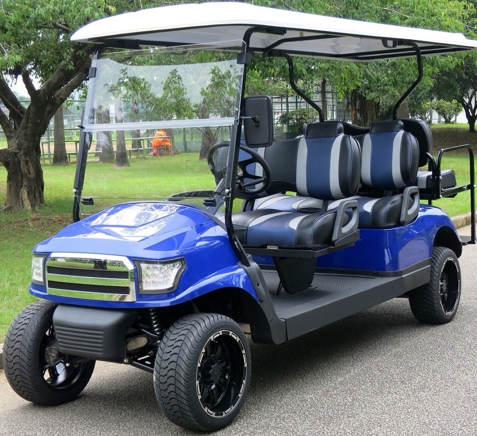 powerful electric gas powered golf cart with 6 seaters and rear seat