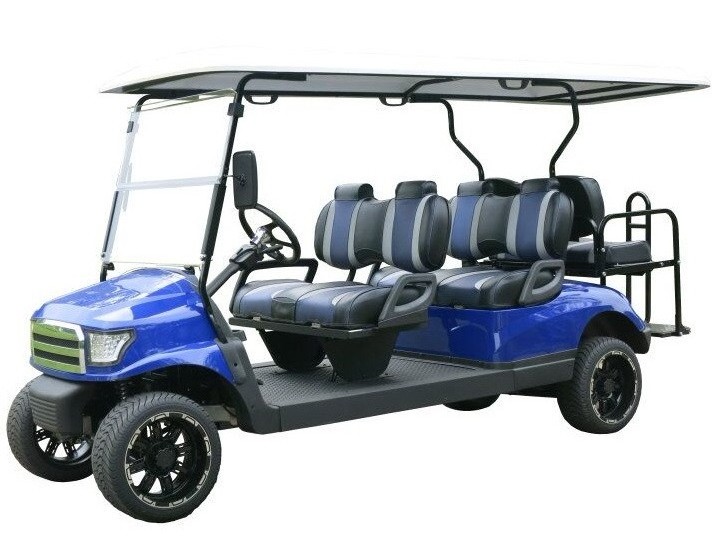 powerful electric gas powered golf cart with 6 seaters and rear seat