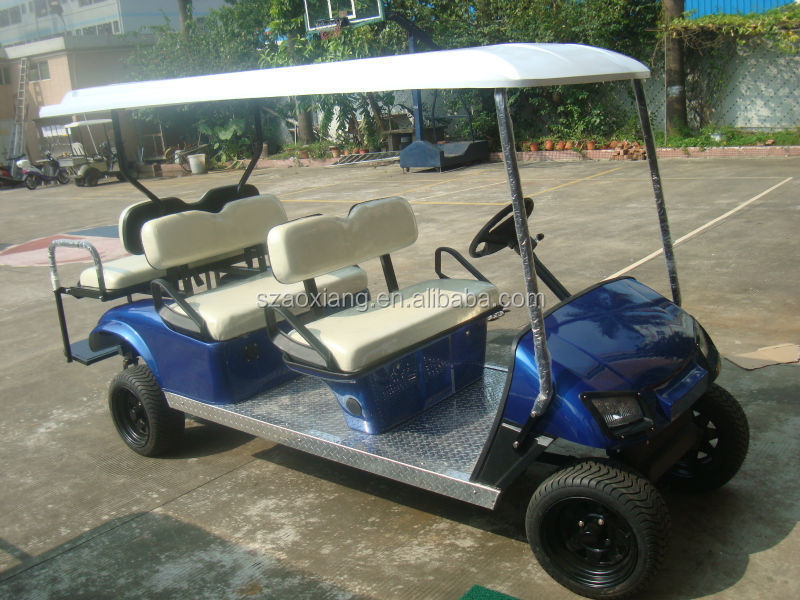 powerful electric gas powered golf cart with 6 seaters and rear seat