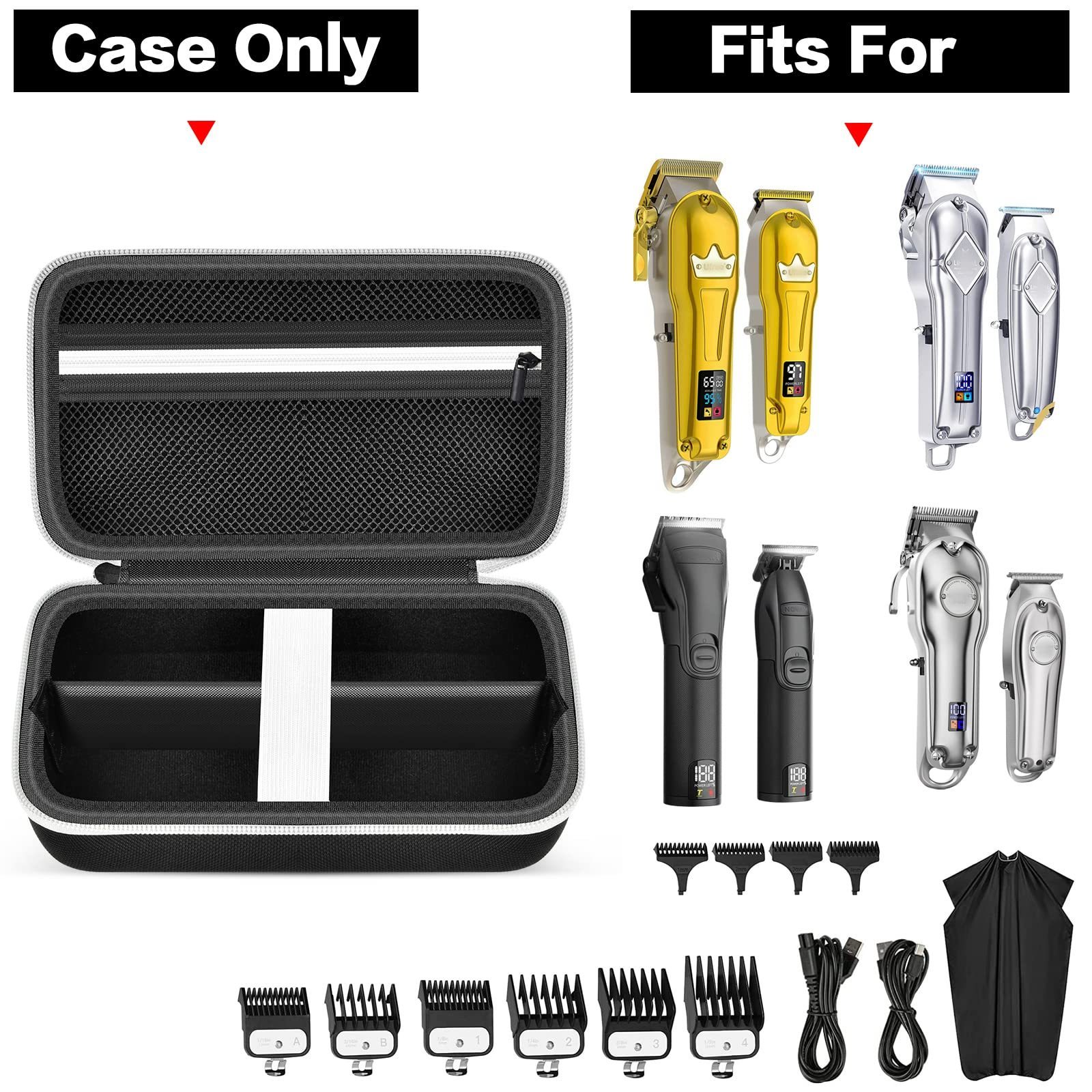 Trimmer Kit Case For Suprent Hair Clippers & Cordless Barber Clipper Travel Storage Case