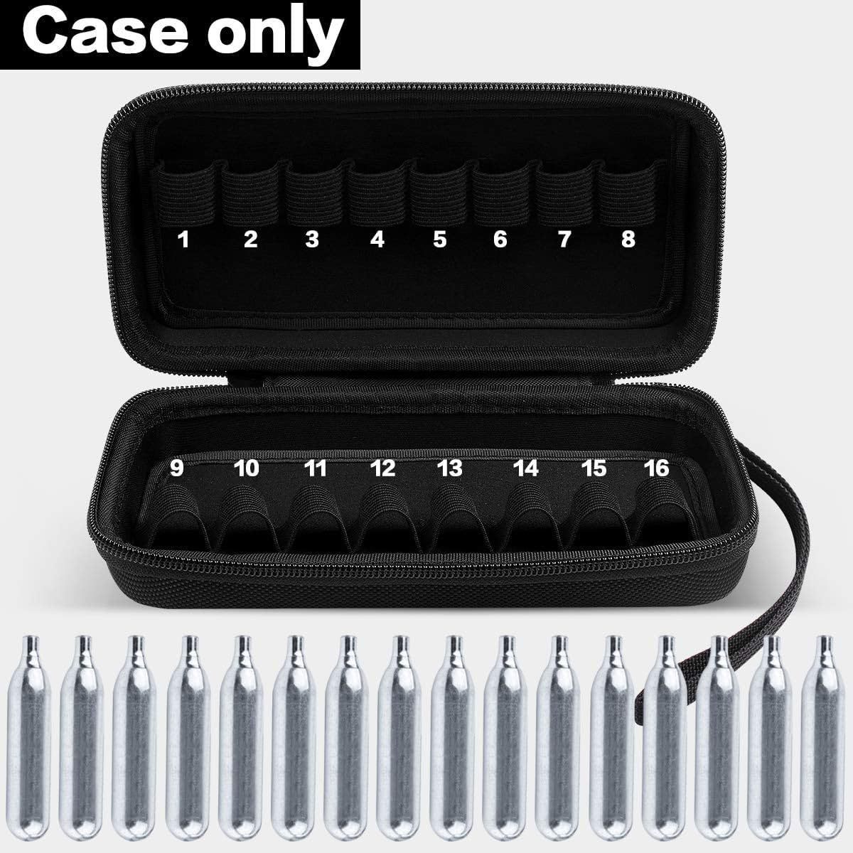 EVA Carrying CO2 Cartridges Case for 12 Gram 8 Gram Cartridges, N2O C02 Cartridge Holder Storage