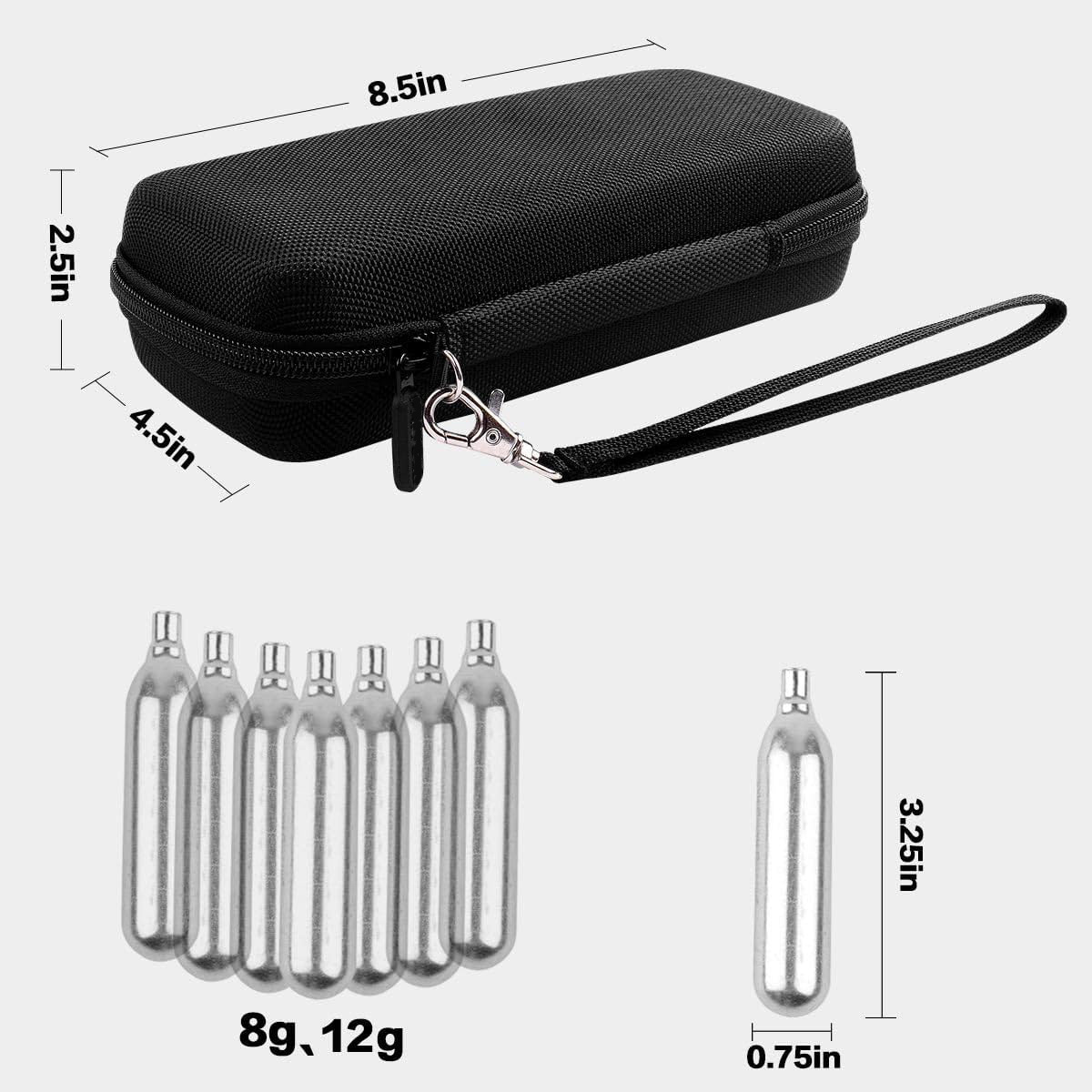 CO2 Cartridges Storage Bag for Leland 12-Gram 8-Gram Powerlet N2O Cartridges Carrying Case