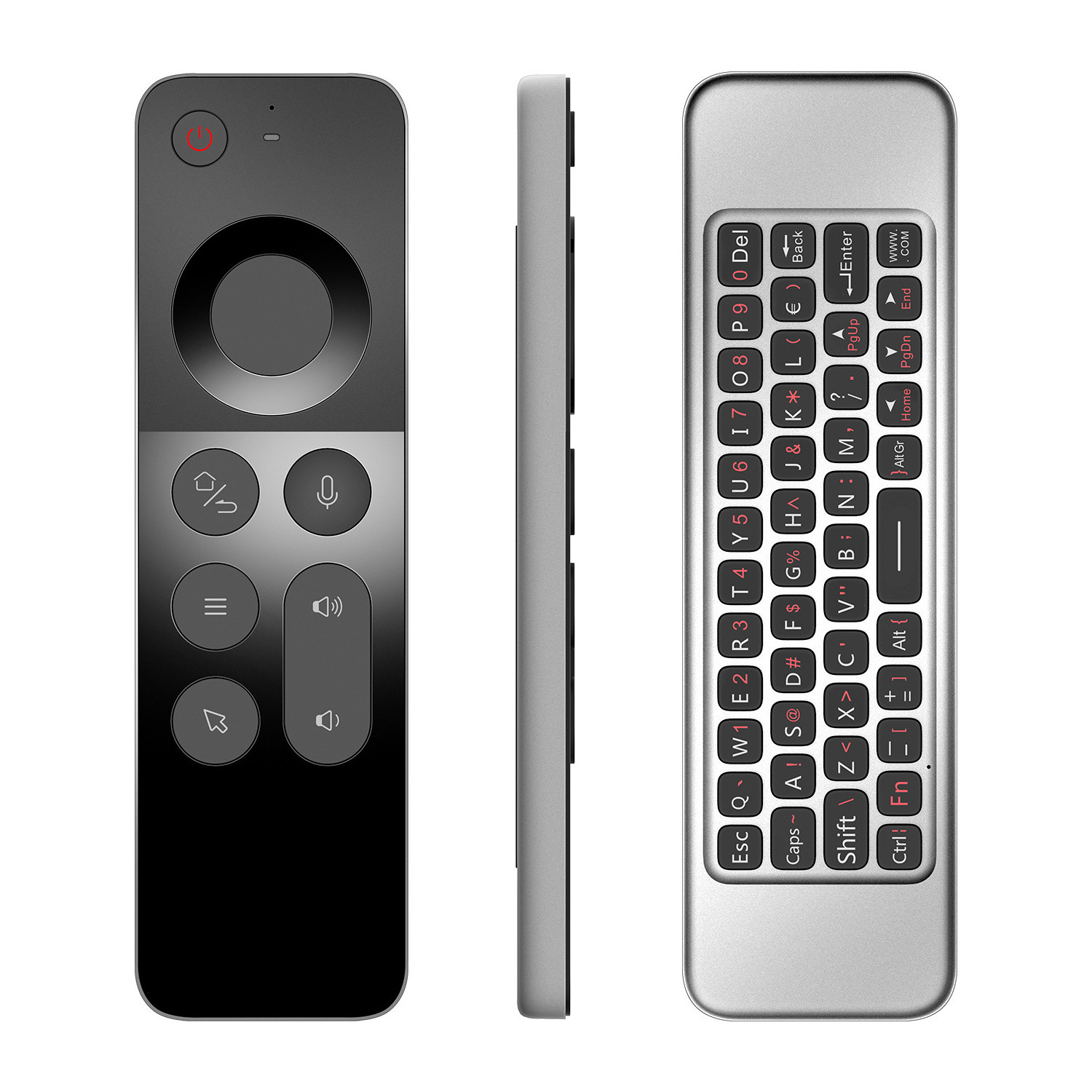 W3 2.4G Wireless Air Mouse Gyroscope IR Learning Two-sided Wireless Mini Keyboard Mouse Voice TV Remote for Android Mac OS Linux